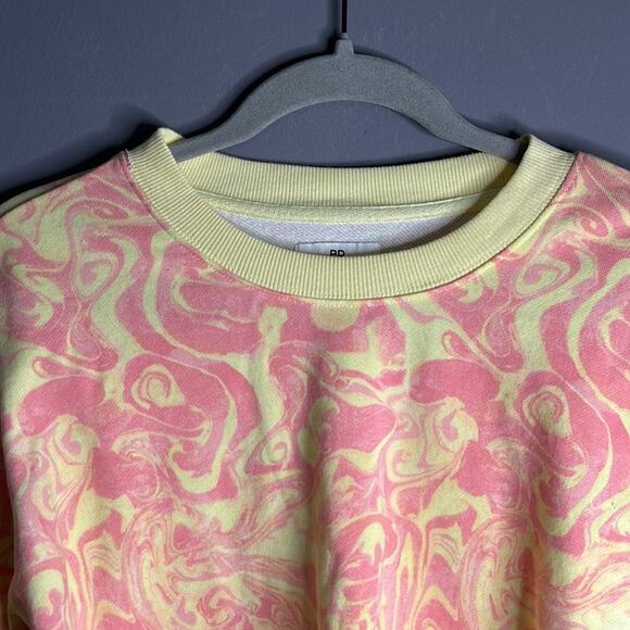 BP Pastel Pink and Yellow Printed Crewneck Sweatshirt Size Small - Picture 2 of 7